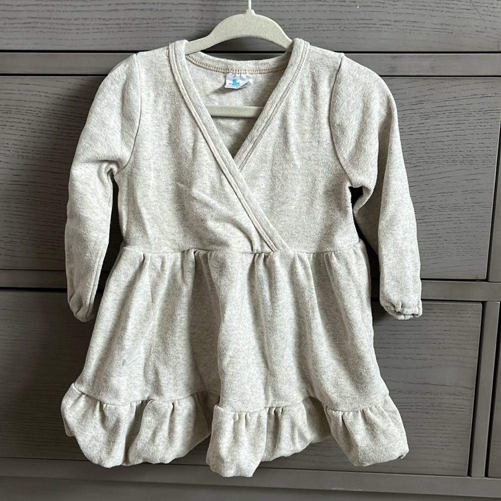Little One Shop Cream Ruffle Dress